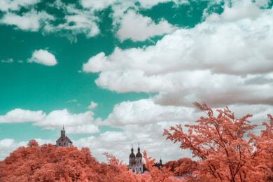 Gößweinstein in Infrarot (Farbbild)